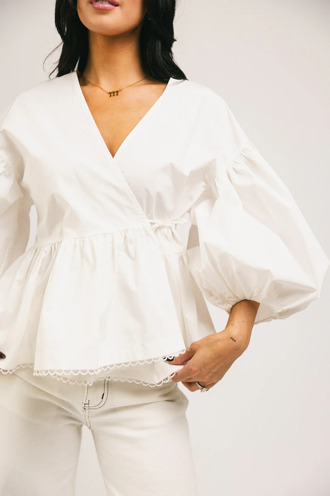 love you more wrap top // white *zoco exclusive* - Image 11