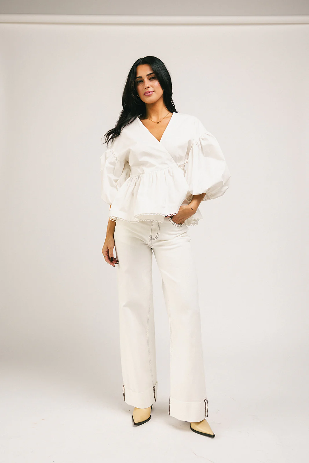 love you more wrap top // white *zoco exclusive* - Image 4