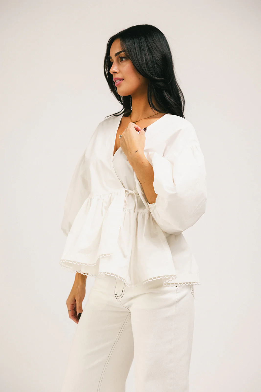 love you more wrap top // white *zoco exclusive* - Image 7