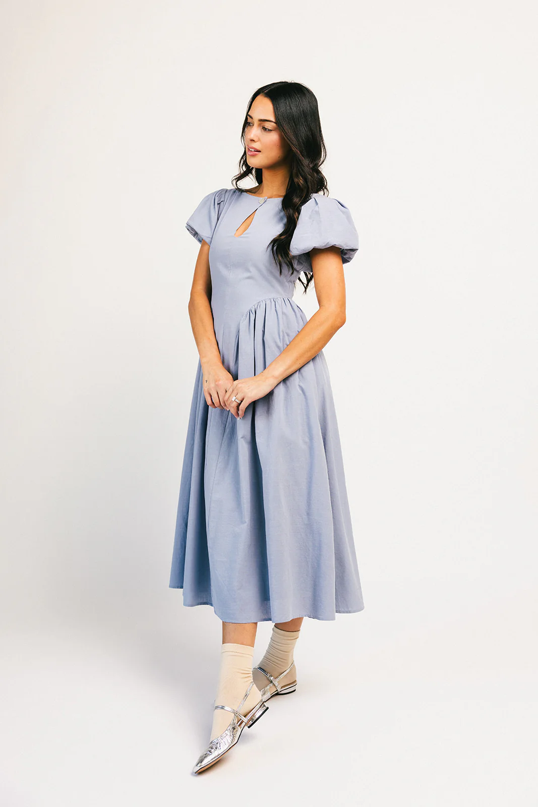 marloe midi dress // dusty blue *zoco exclusive* - Image 21