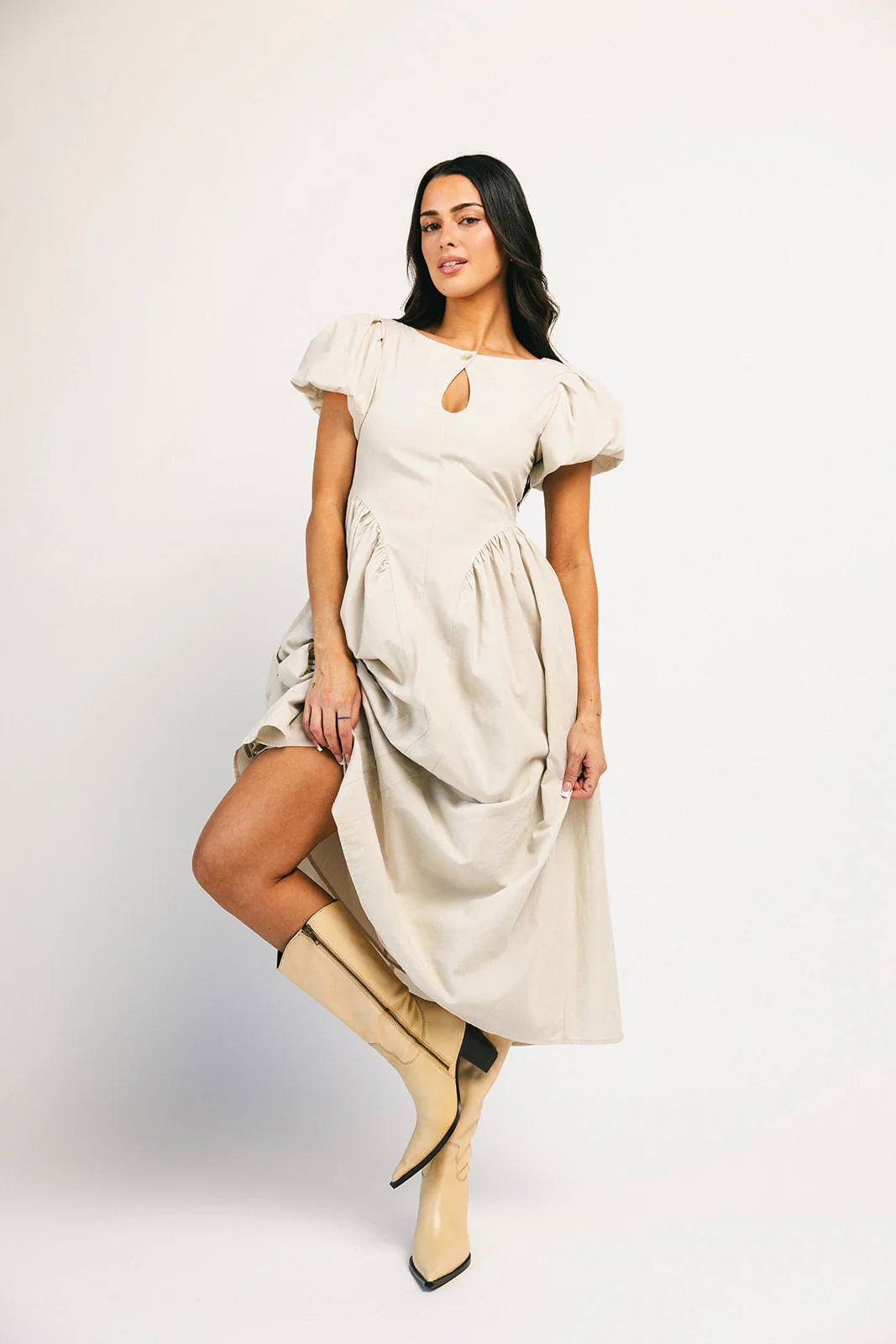 marloe midi dress // natural *zoco exclusive* - Image 12