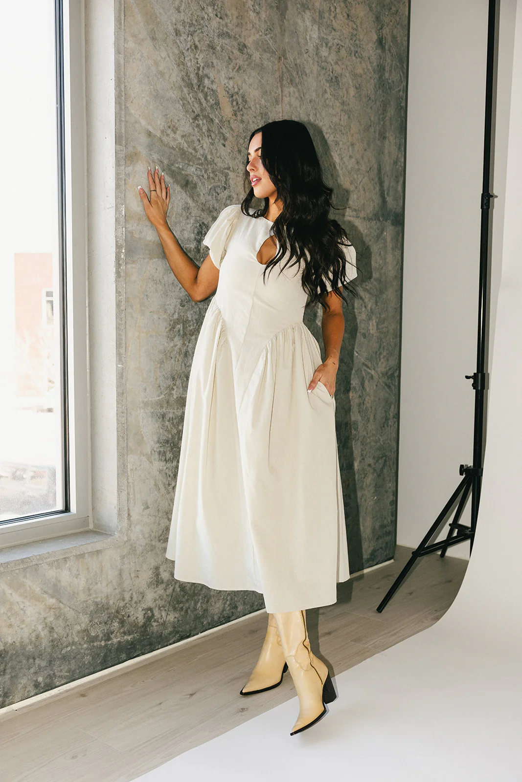 marloe midi dress // natural *zoco exclusive* - Image 15