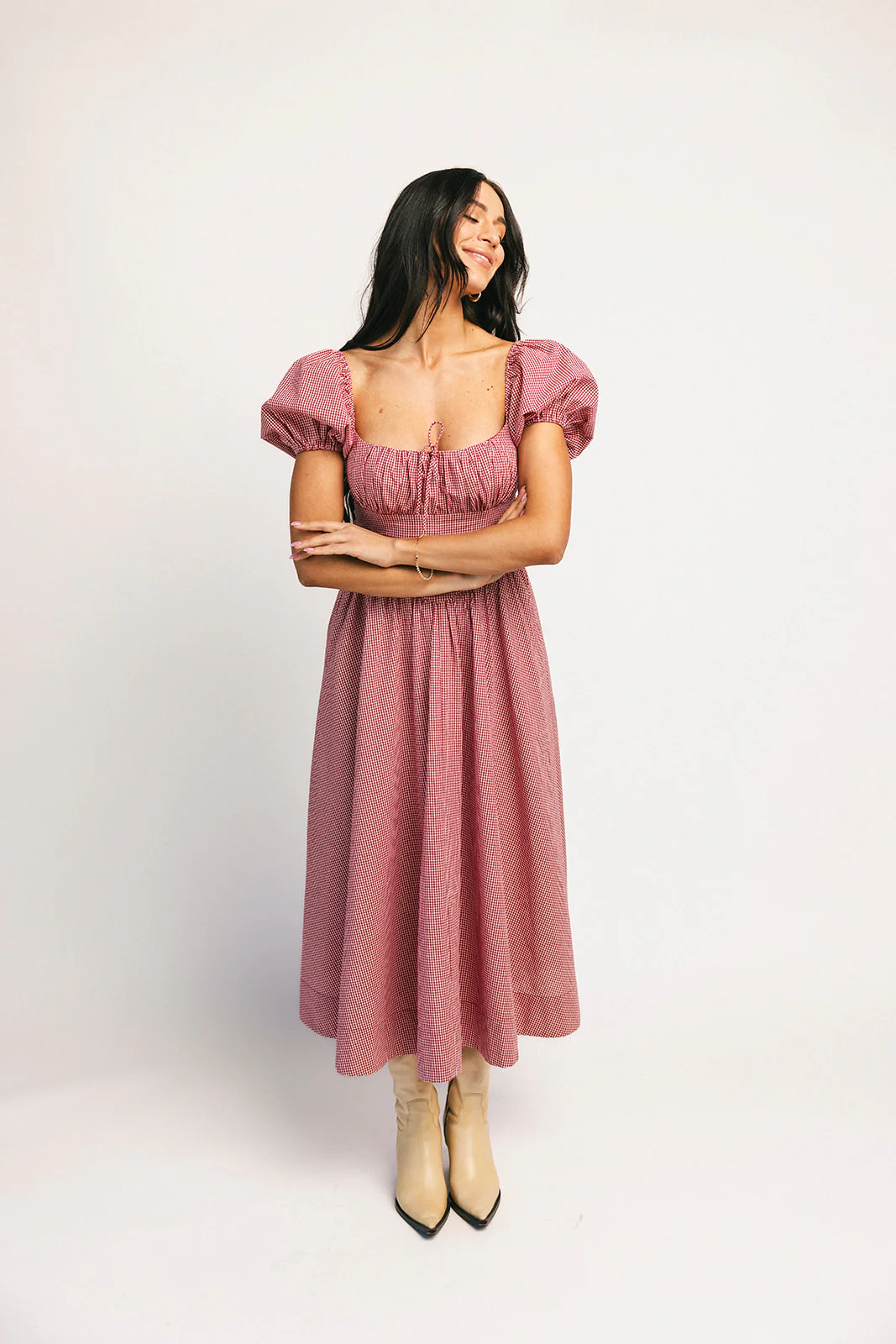 nora midi dress // red gingham *zoco exclusive* - Image 18