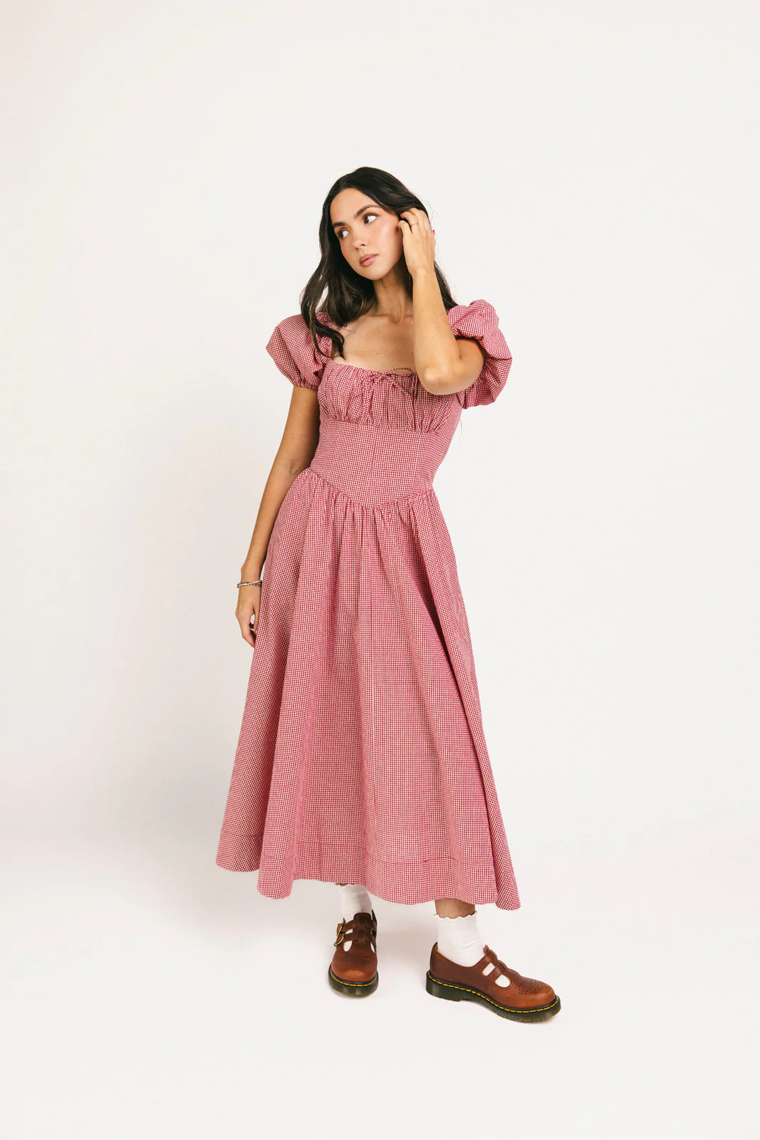 nora midi dress // red gingham *zoco exclusive* - Image 9