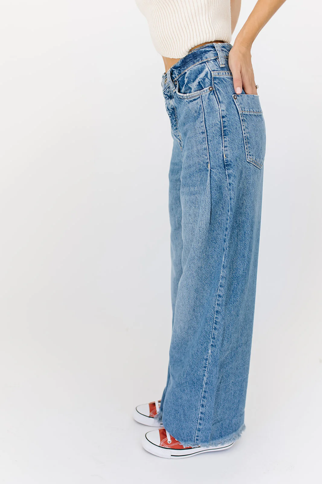 old west slouchy jeans in canyon blue // free people - Image 6