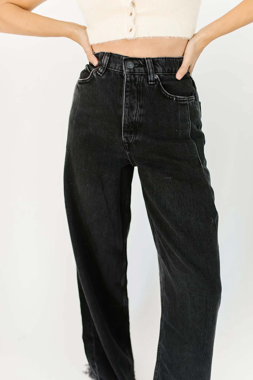 old west slouchy jeans in panther // free people - Image 10