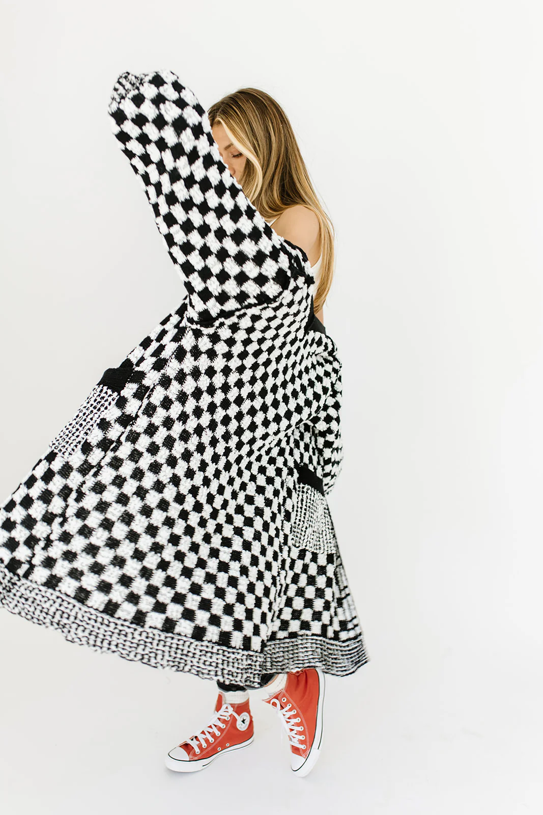 one track mind checkered cardigan - Image 22