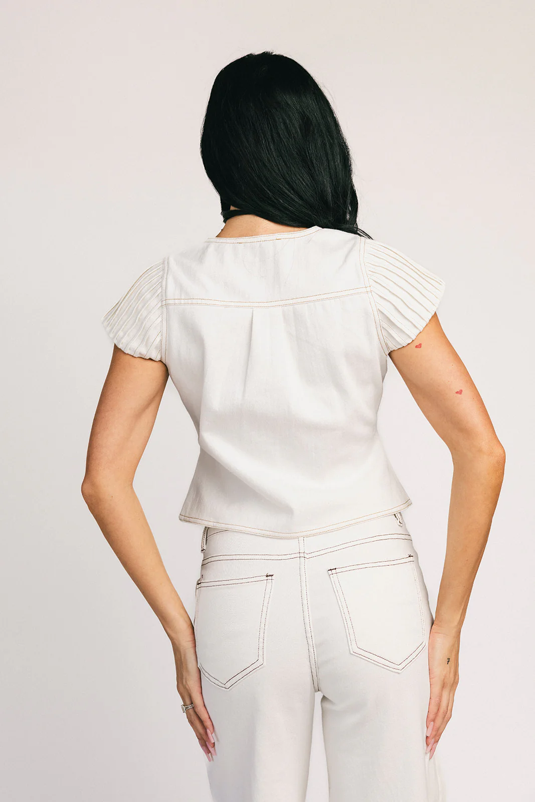 penelope peplum top // white *zoco exclusive* - Image 19
