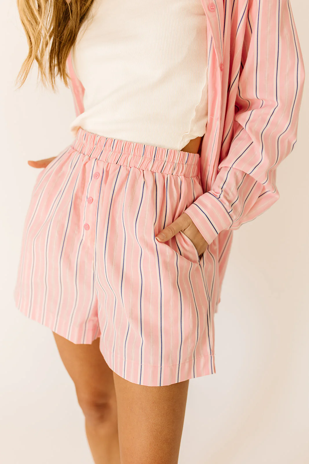 peppermint striped set // pink - Image 11