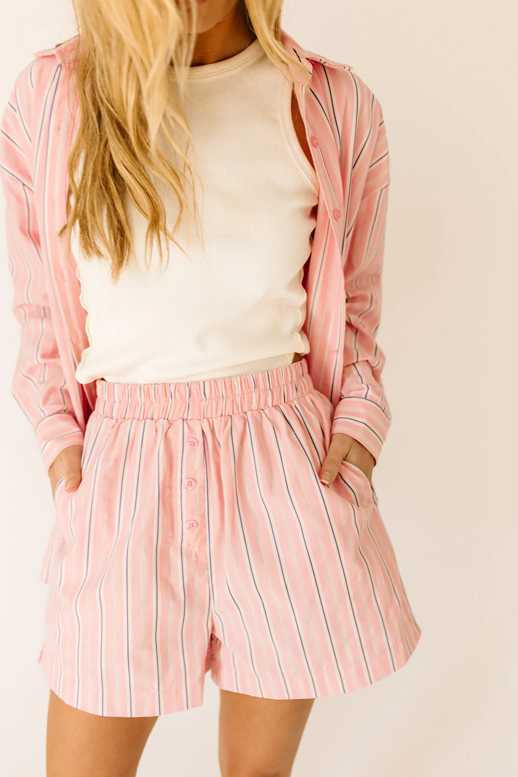 peppermint striped set // pink - Image 12
