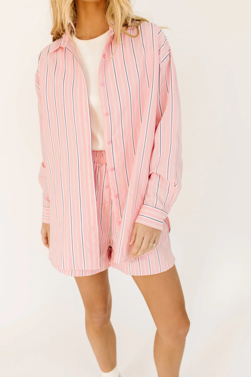 peppermint striped set // pink - Image 9