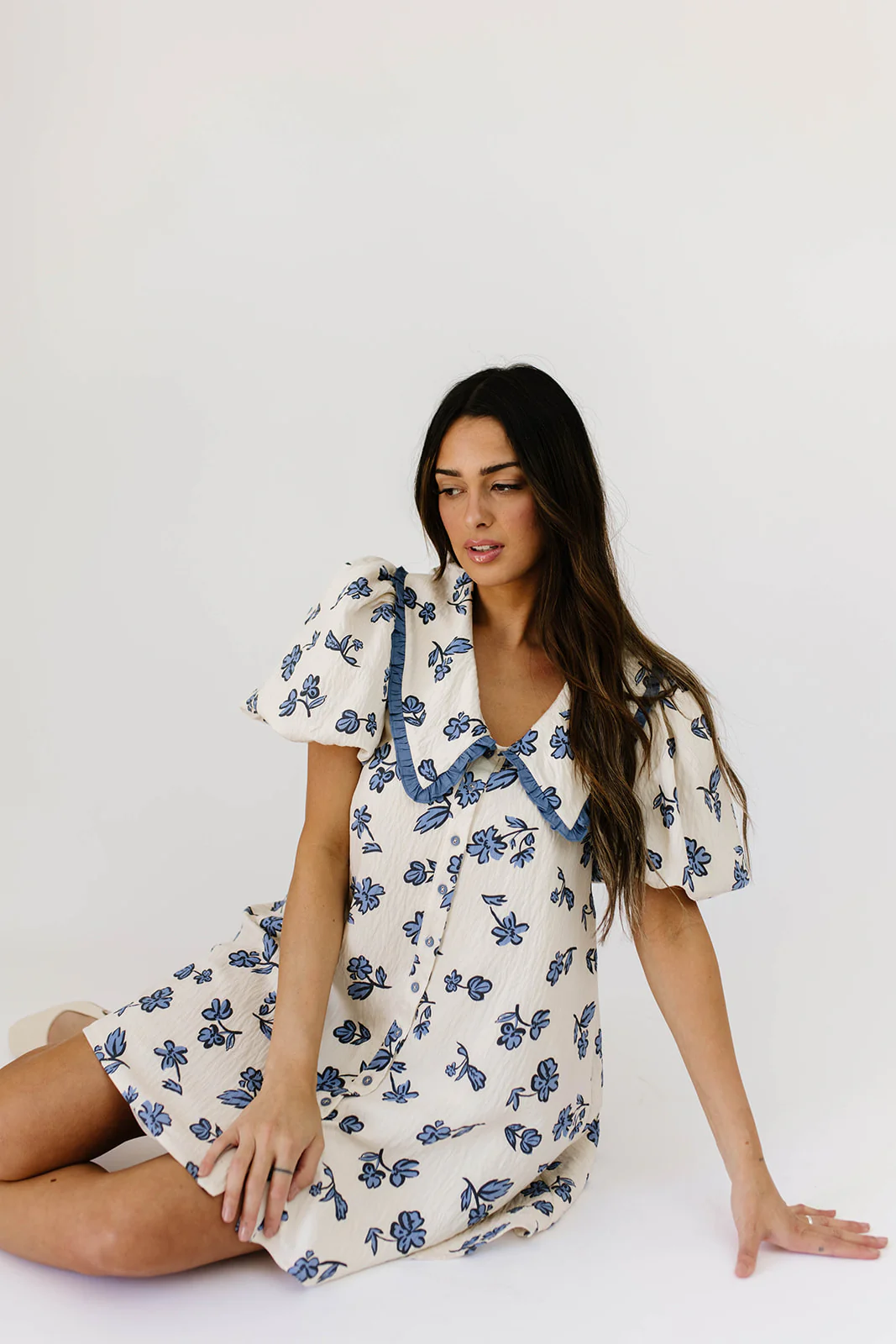 poppy collared dress // blue floral *zoco exclusive* - Image 27