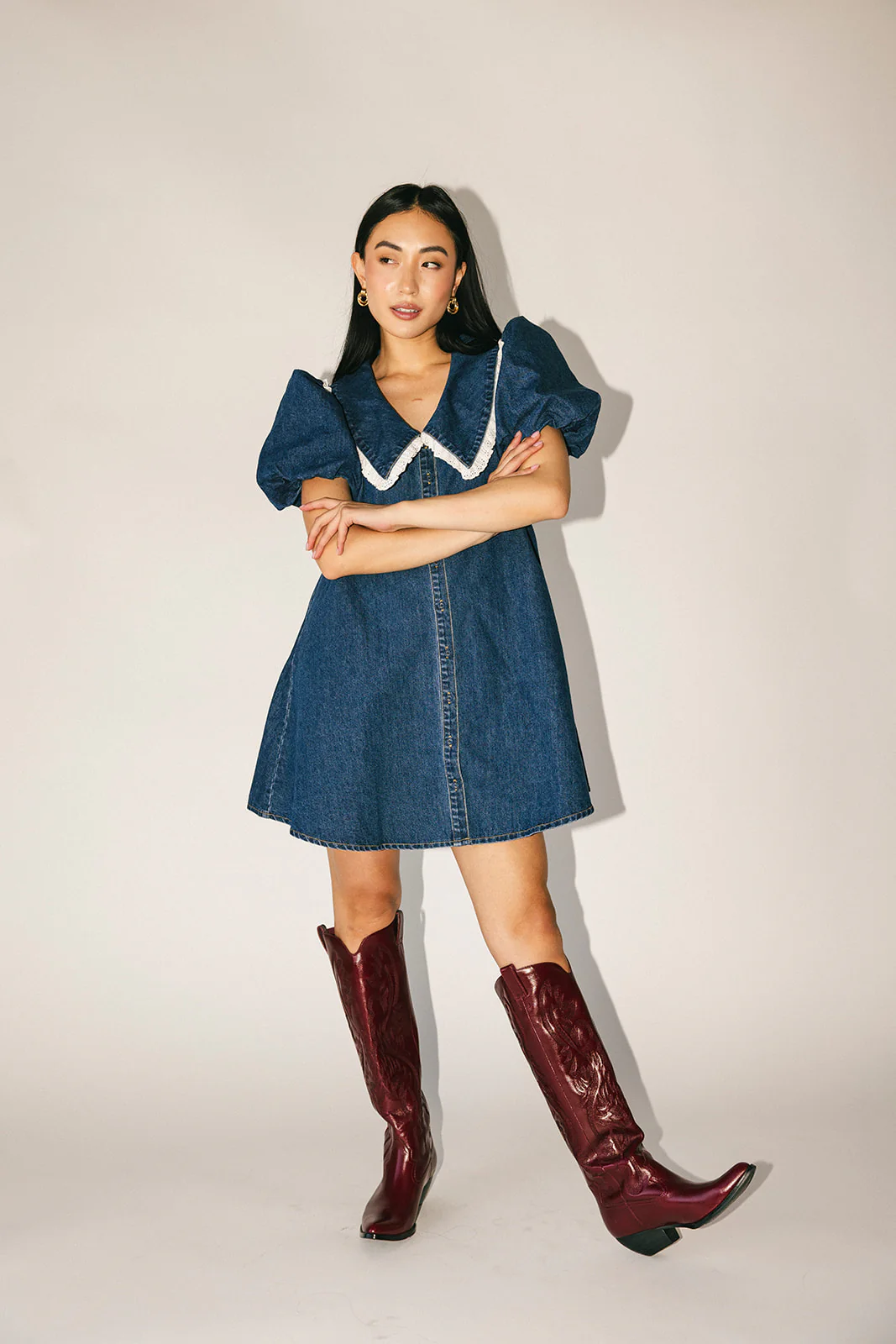 poppy collared dress // denim darling *zoco exclusive* - Image 27