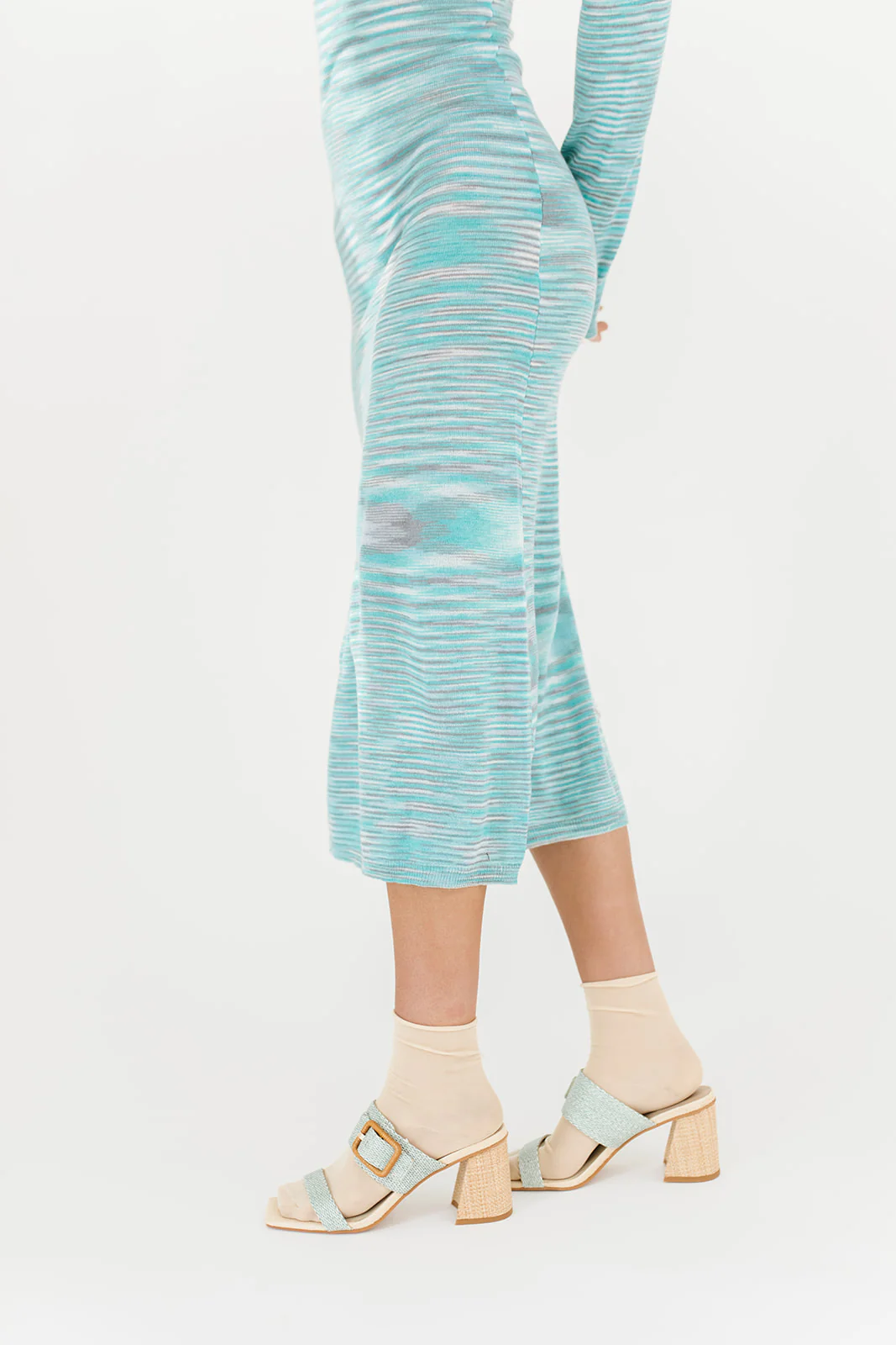 posy raffia slide in mint // dolce vita - Image 13