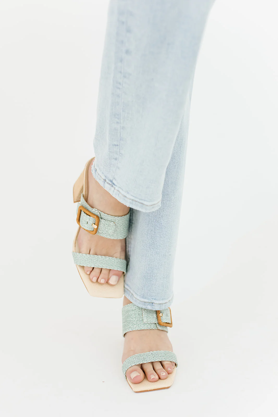 posy raffia slide in mint // dolce vita - Image 7