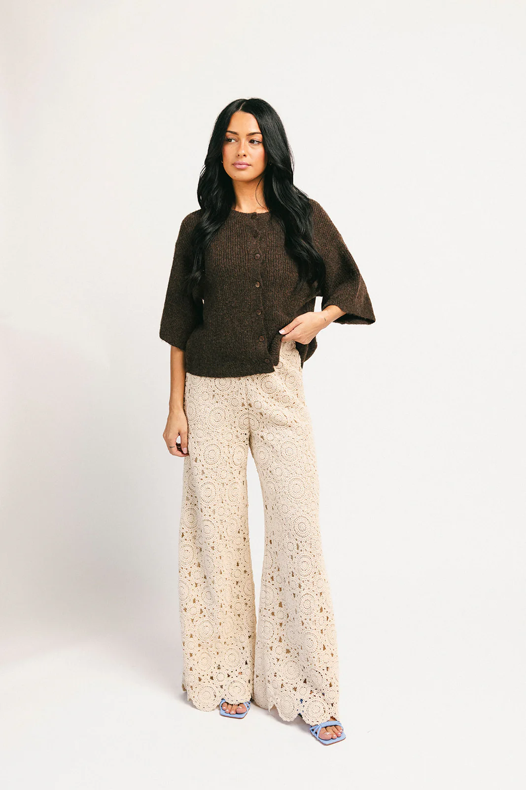 sabrina knit cardigan // chocolate *zoco exclusive* - Image 13