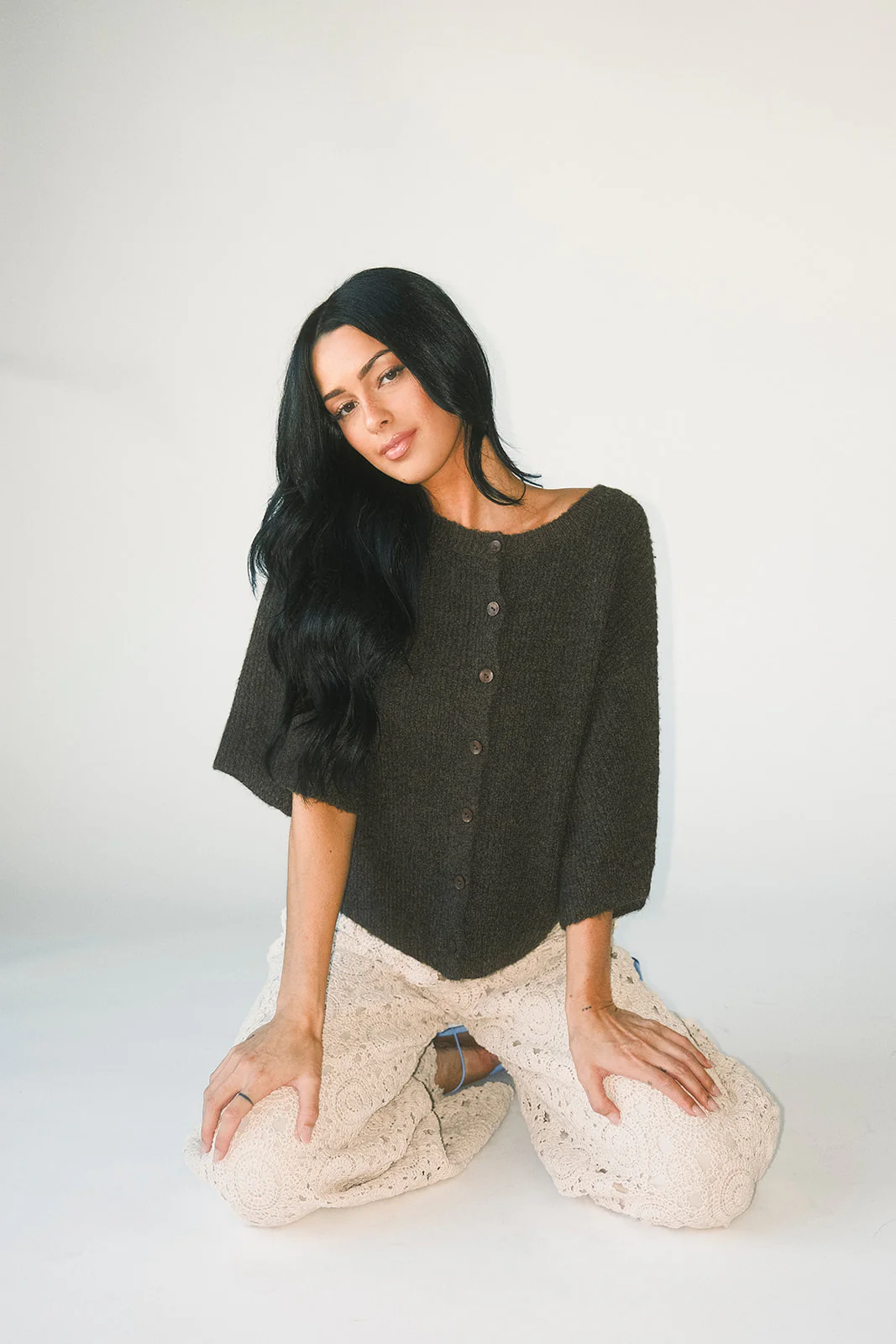 sabrina knit cardigan // chocolate *zoco exclusive* - Image 28