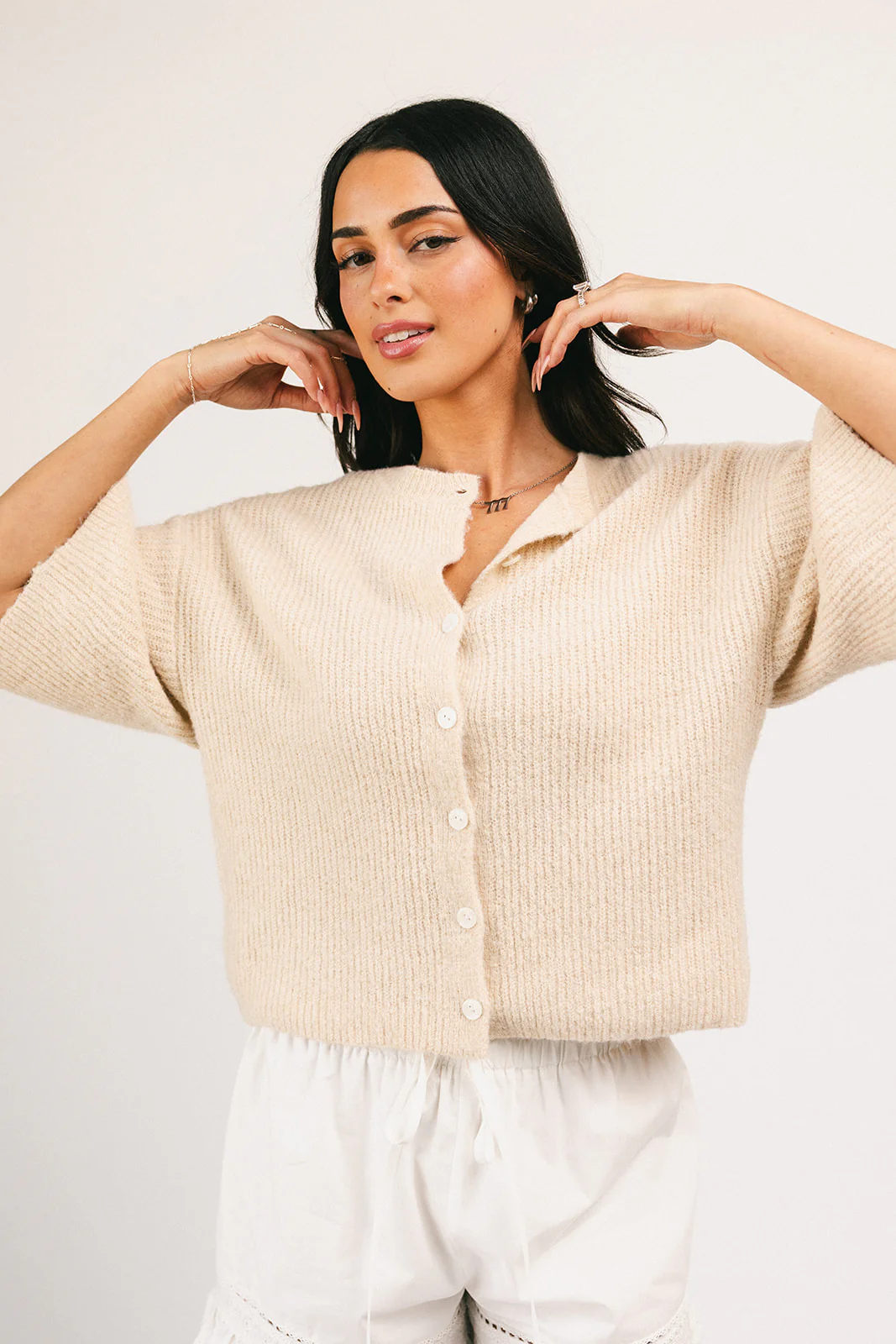 sabrina knit cardigan // cream *zoco exclusive* - Image 3