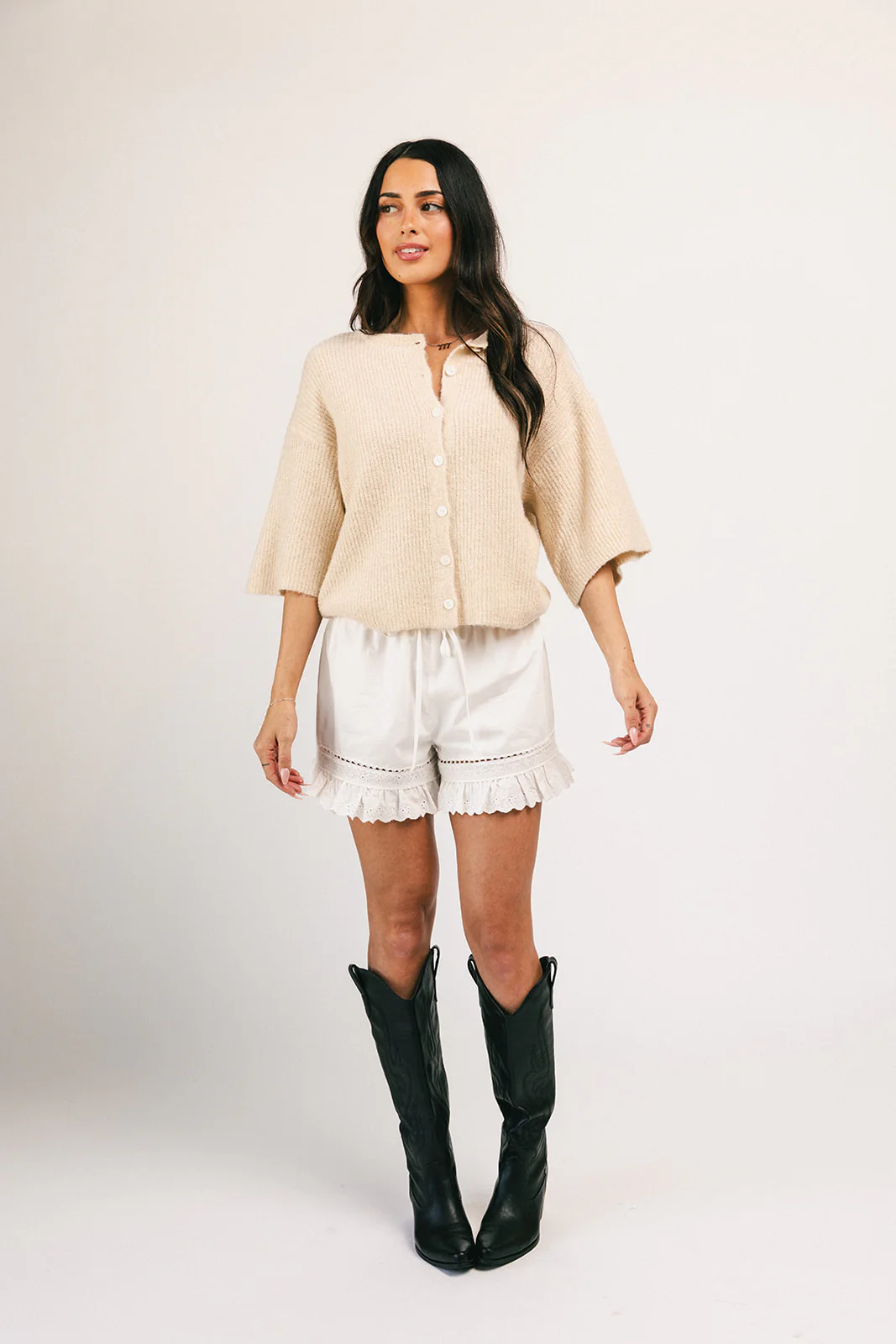 sabrina knit cardigan // cream *zoco exclusive* - Image 7