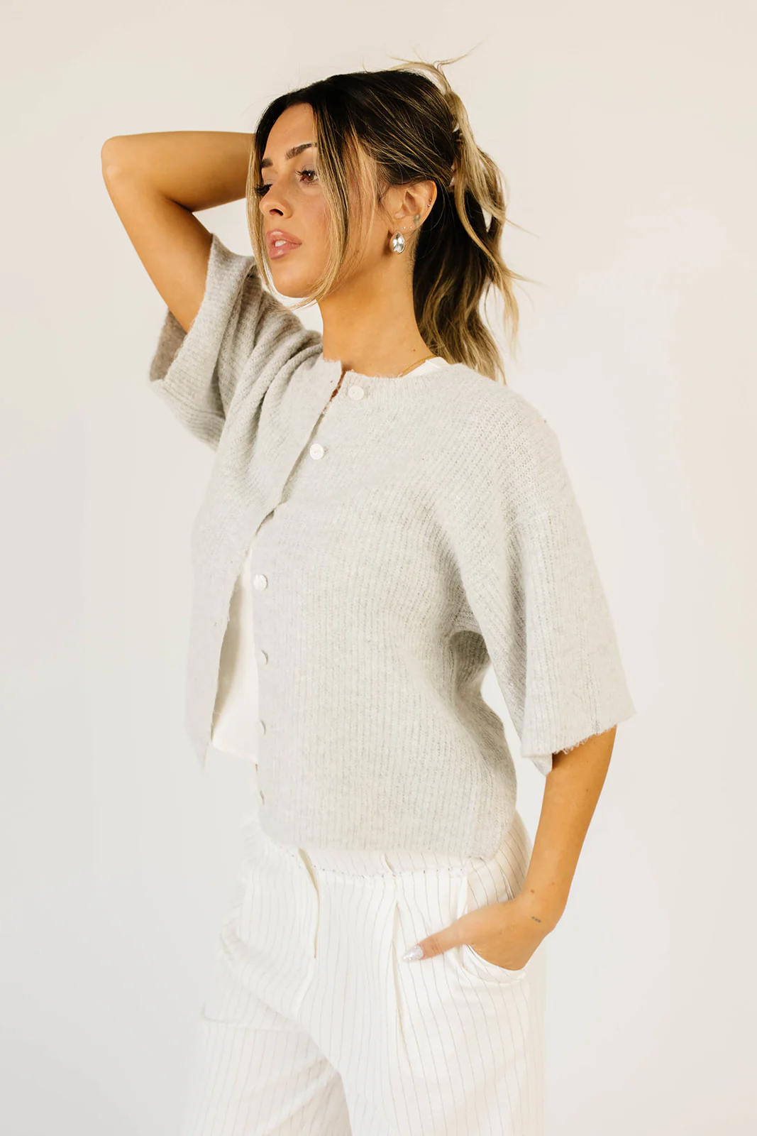 sabrina knit cardigan // grey *zoco exclusive* - Image 21