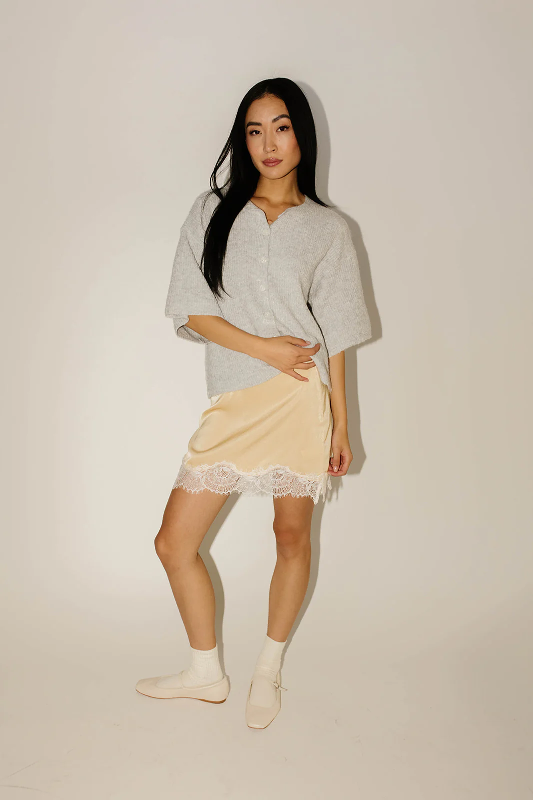 sabrina knit cardigan // grey *zoco exclusive* - Image 5