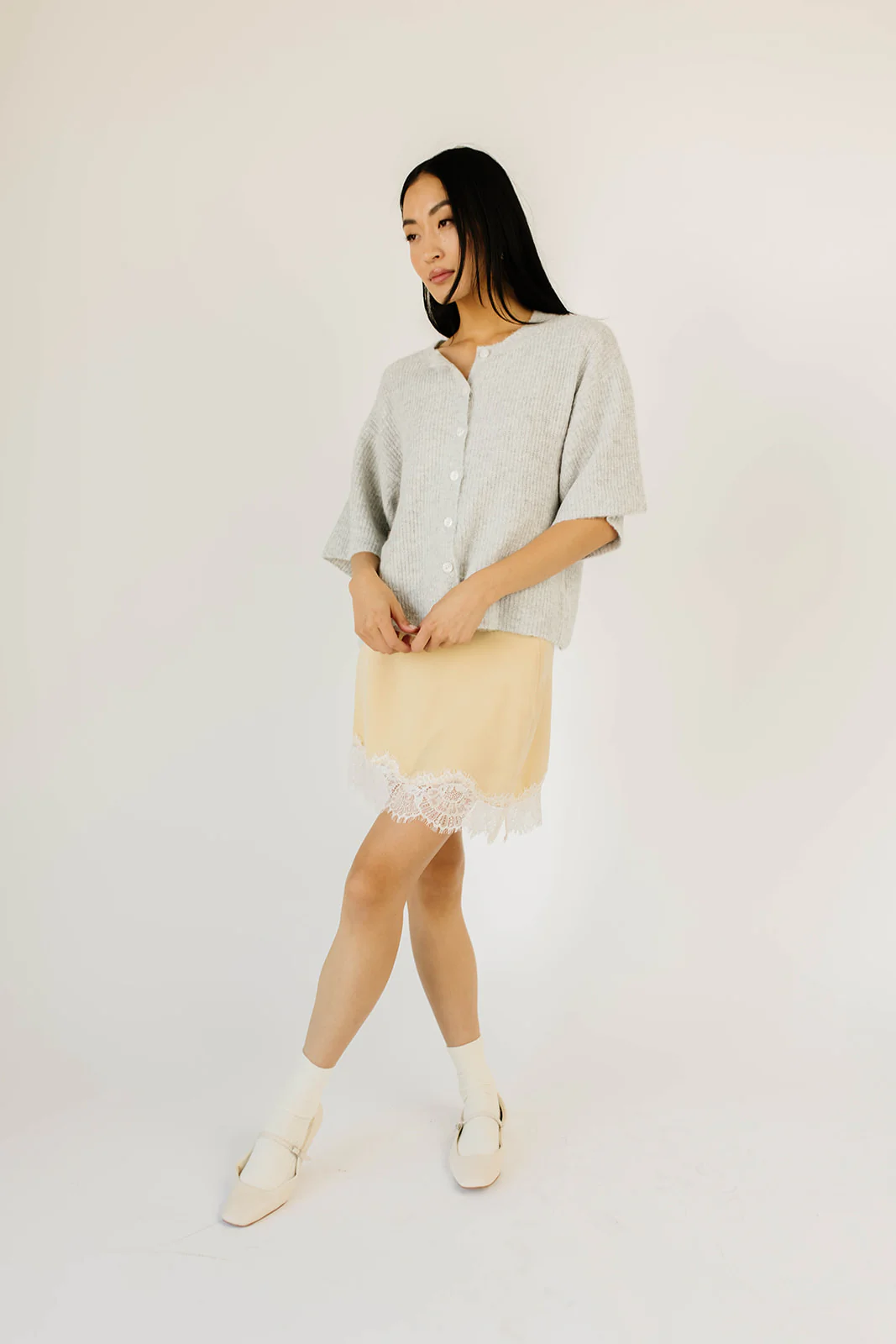 sabrina knit cardigan // grey *zoco exclusive* - Image 6