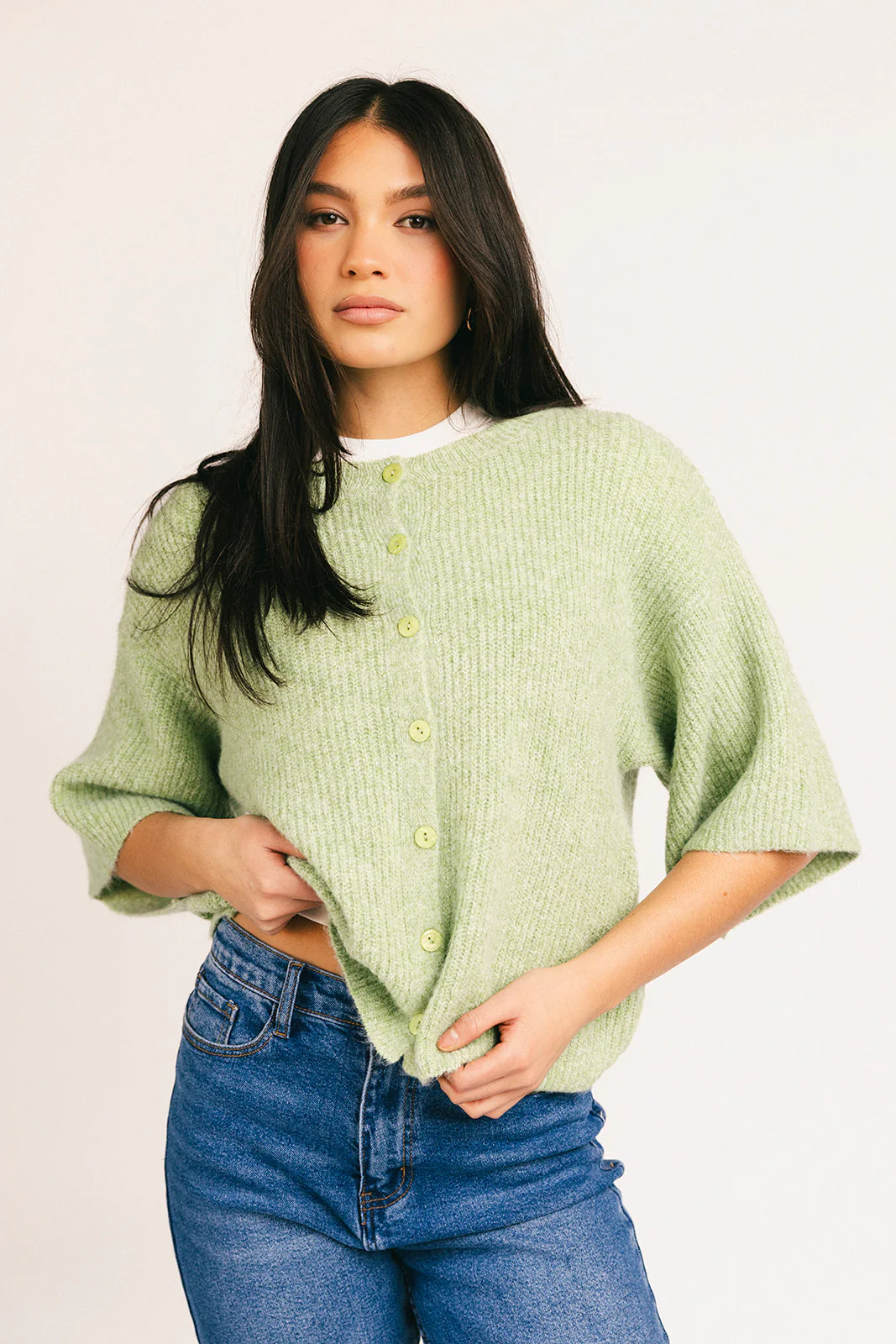 sabrina knit cardigan // light green *zoco exclusive* - Image 19
