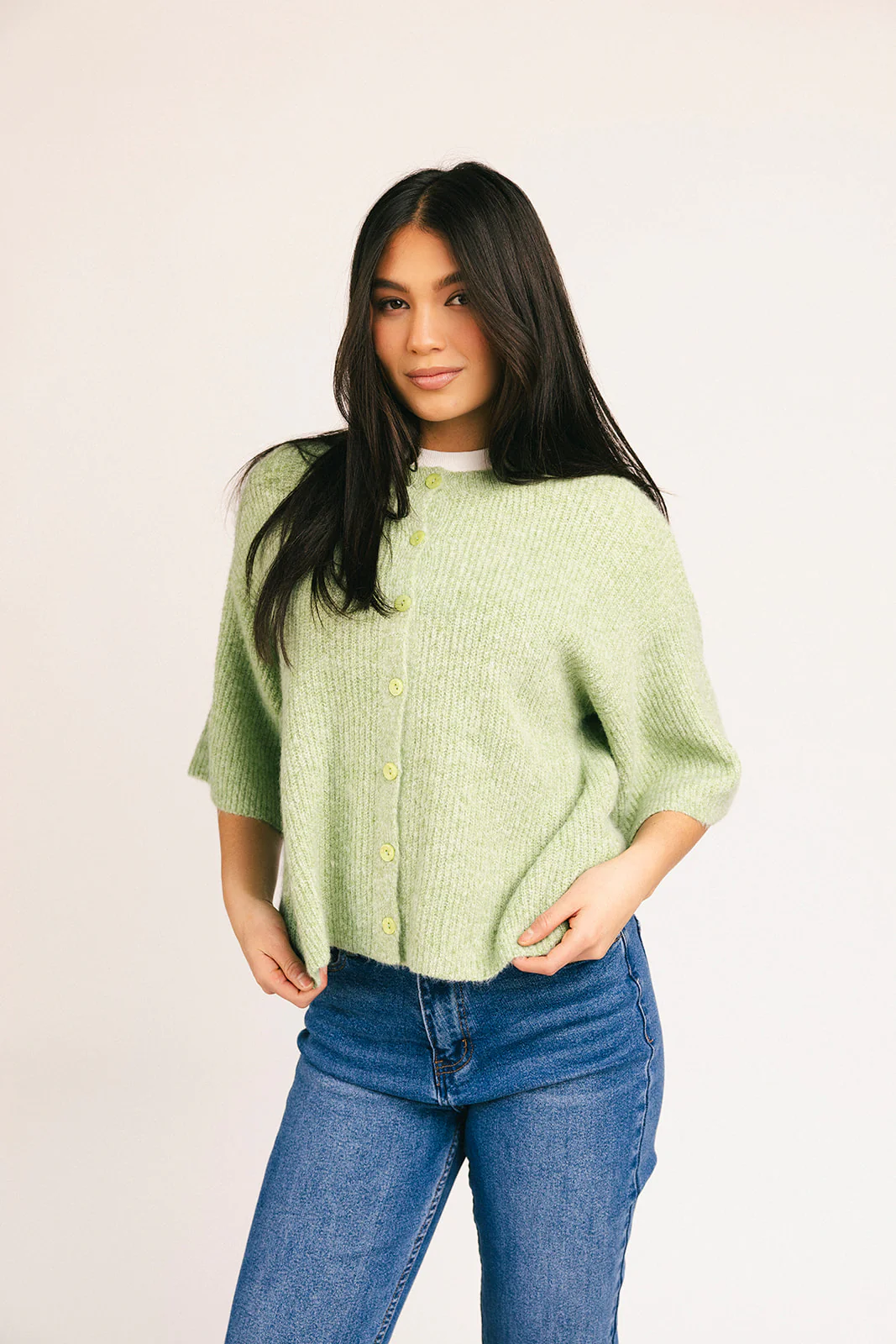 sabrina knit cardigan // light green *zoco exclusive* - Image 20
