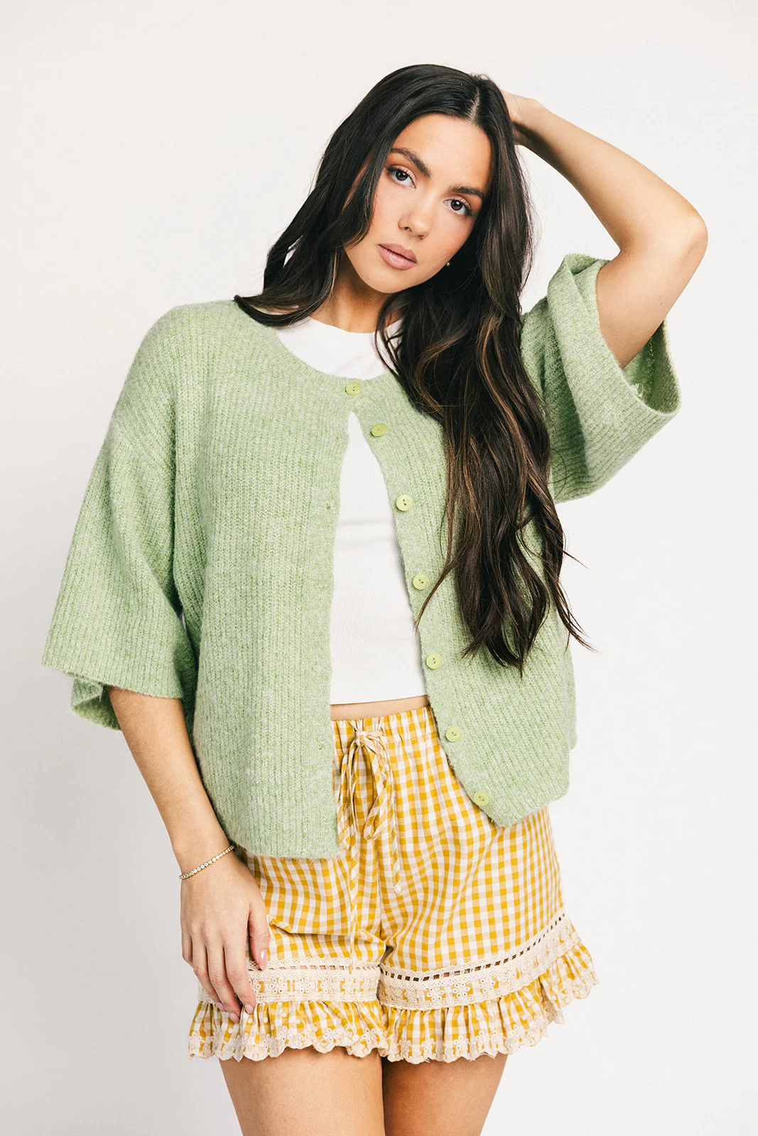 sabrina knit cardigan // light green *zoco exclusive* - Image 6