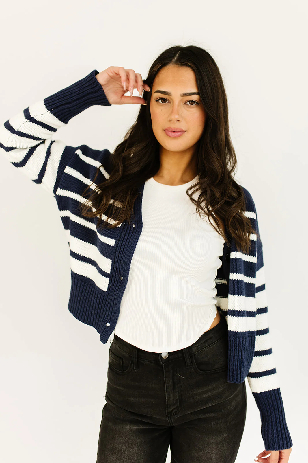 sail away striped cardigan - Image 4