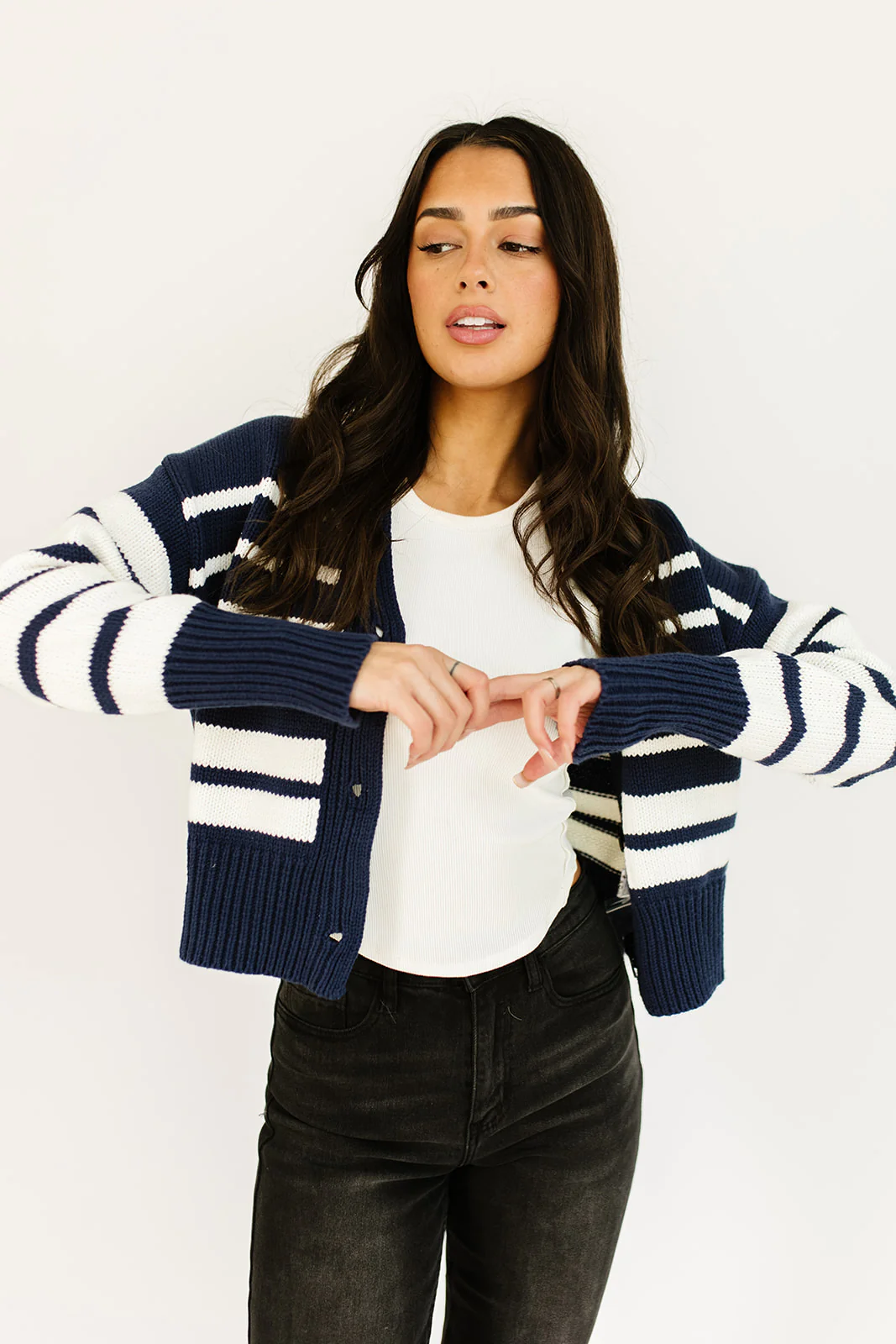 sail away striped cardigan - Image 6