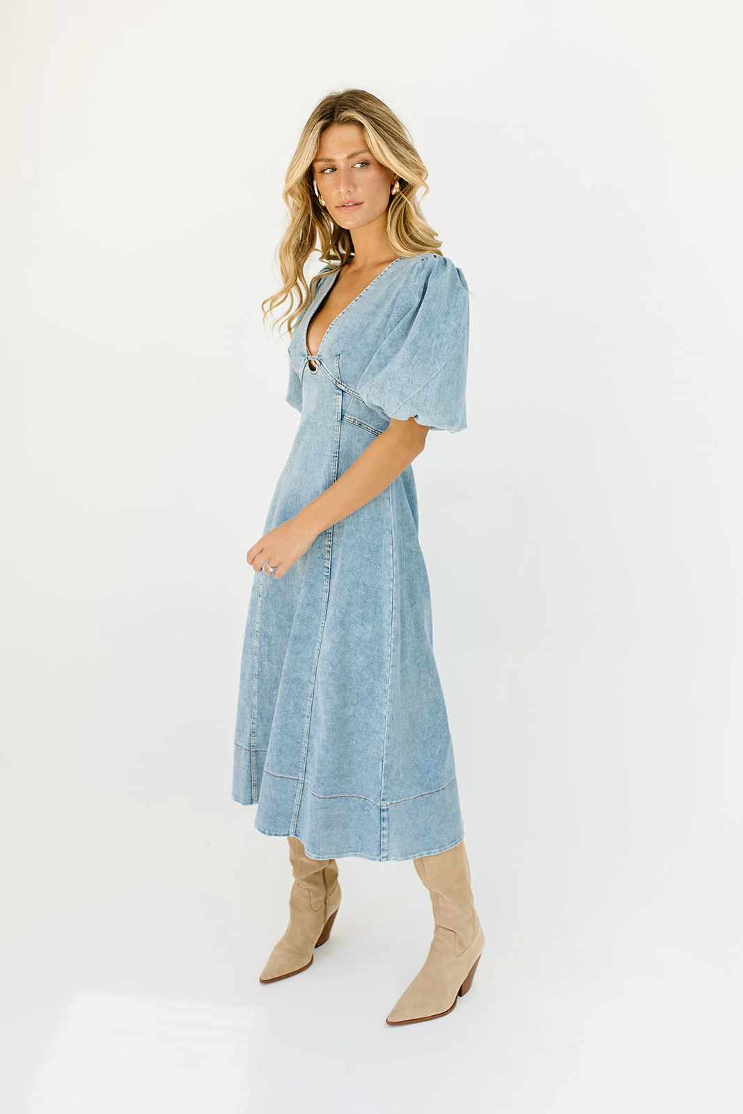 sara beth denim midi dress *restocked* - Image 8