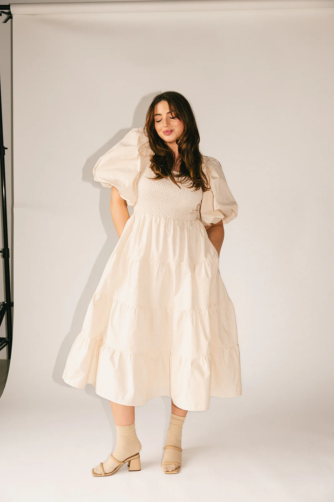 scout puff sleeve dress // cream *zoco exclusive* - Image 32