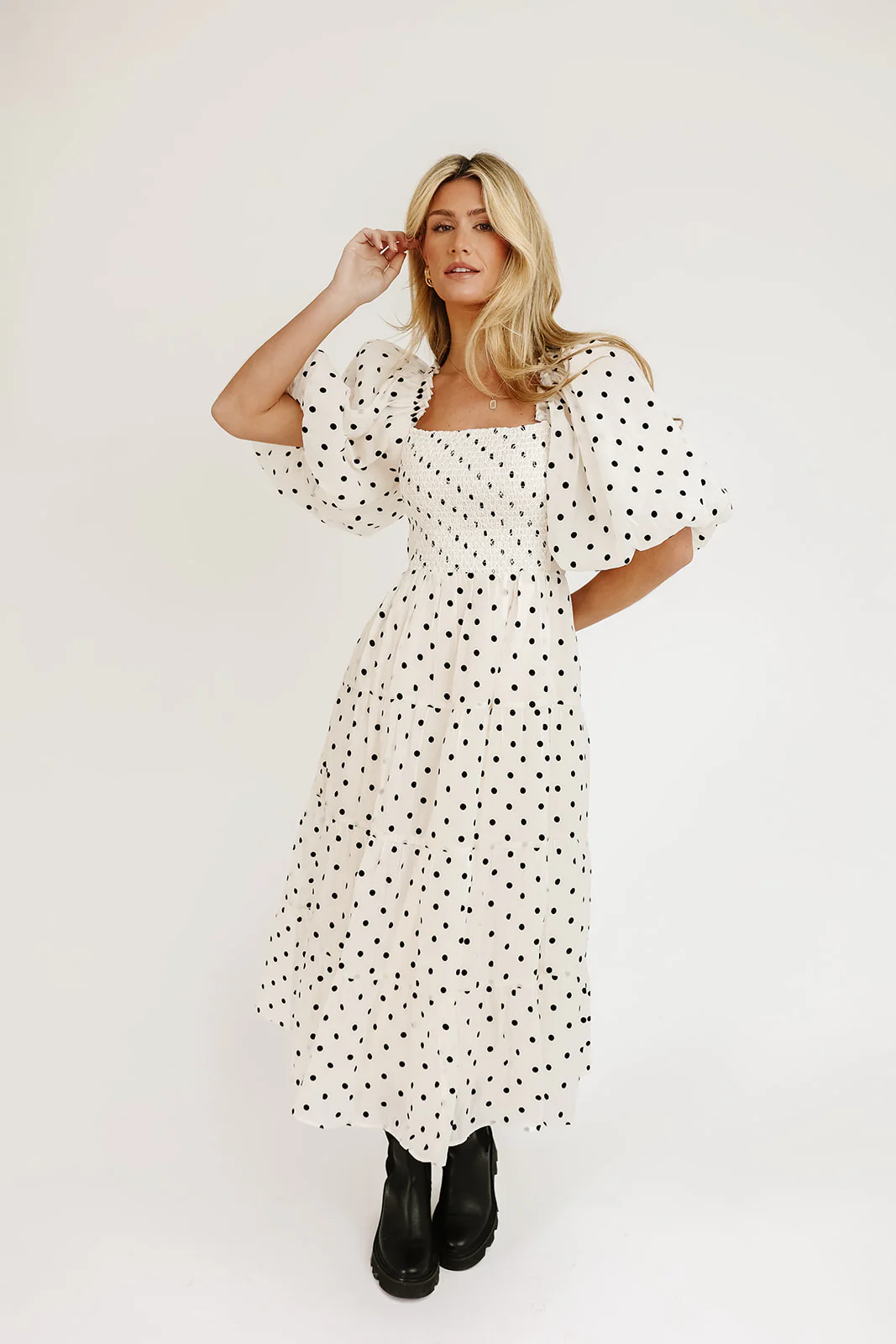 scout puff sleeve dress // polka dot *zoco exclusive* - Image 8