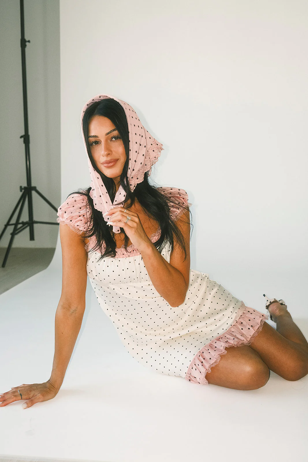 sorel scarf // pink polka dot *zoco exclusive* - Image 24