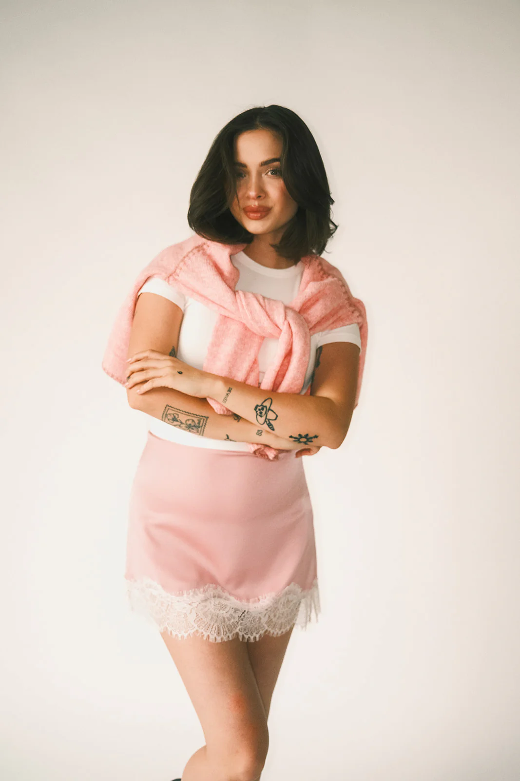 take a chance satin skirt // blush *zoco exclusive* - Image 10