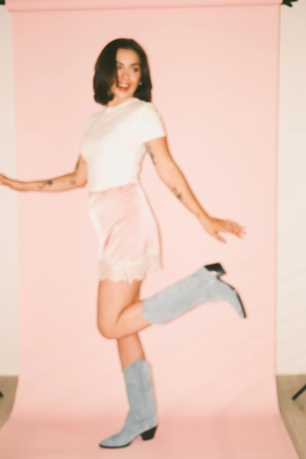 take a chance satin skirt // blush *zoco exclusive* - Image 12
