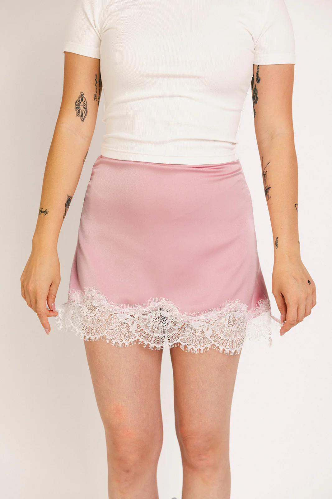 take a chance satin skirt // blush *zoco exclusive* - Image 4