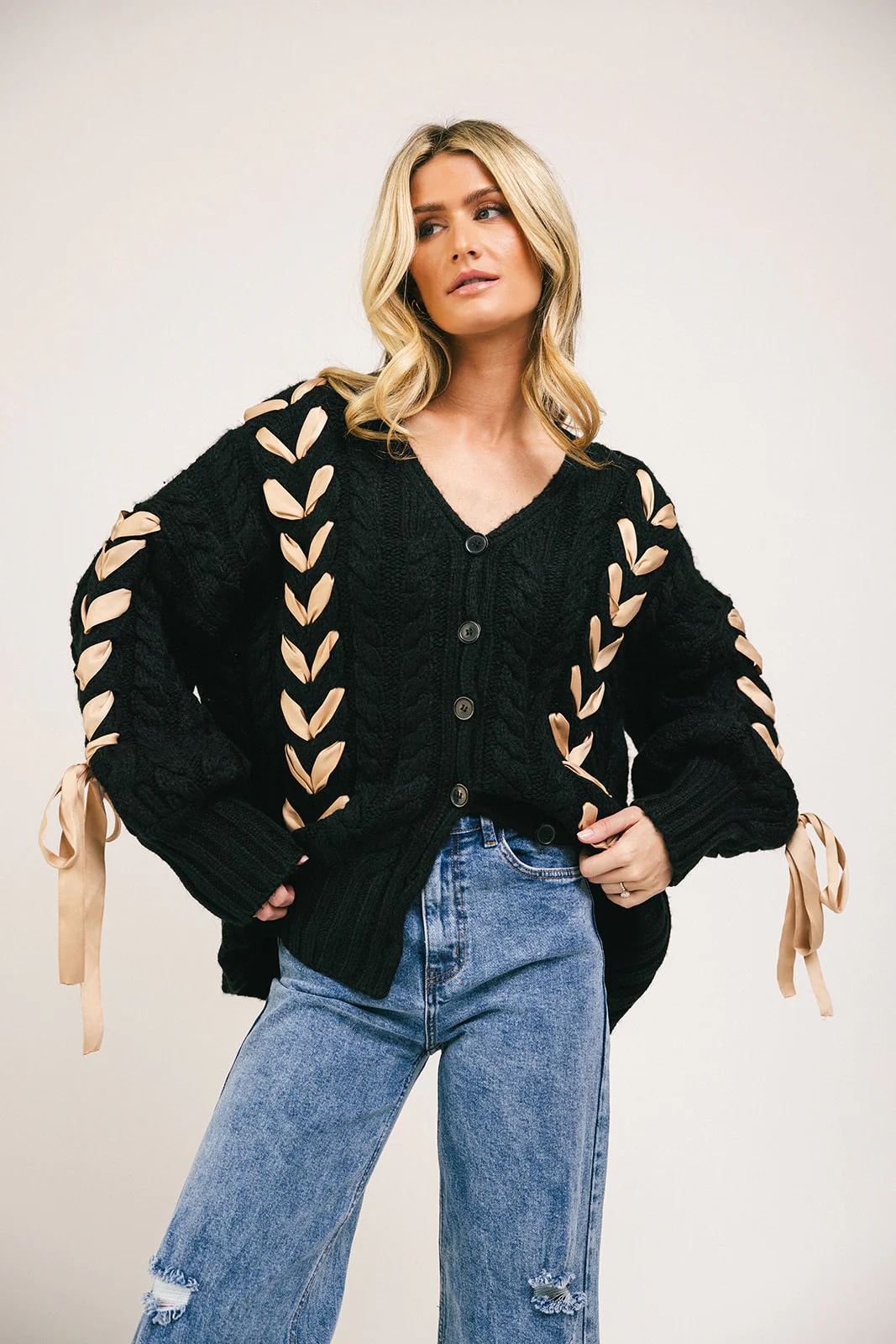 taurus ribbon cardigan - Image 2
