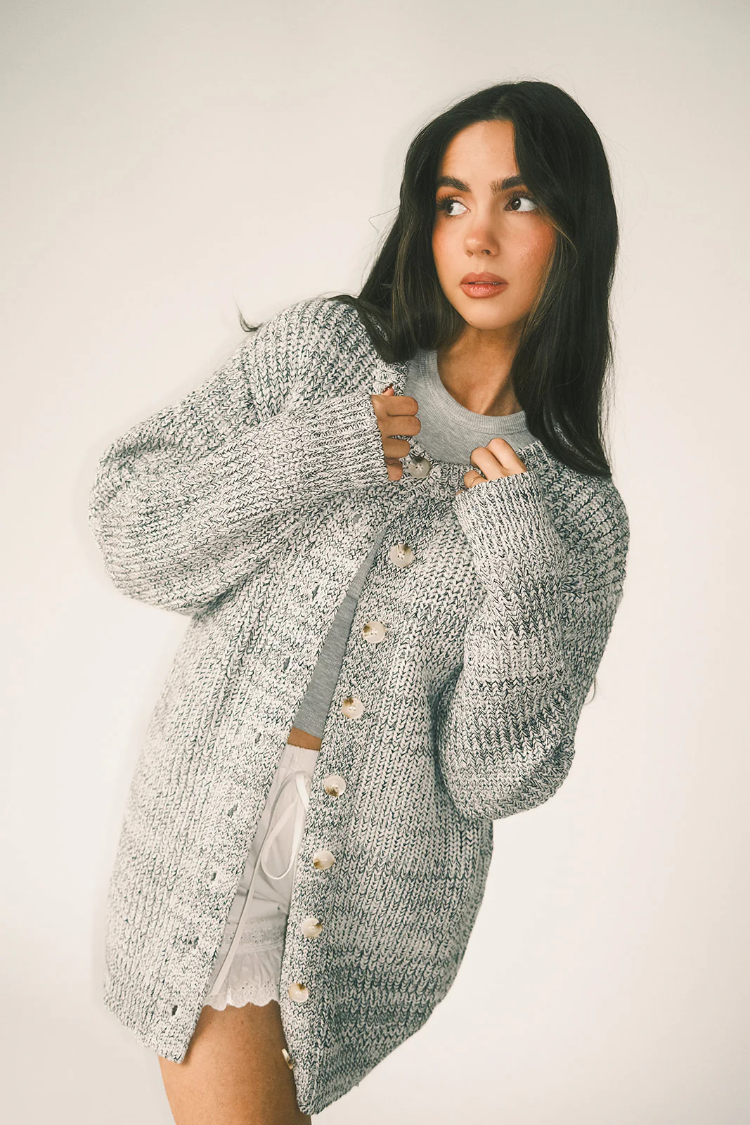 to the moon cardigan // grey *zoco exclusive* - Image 13