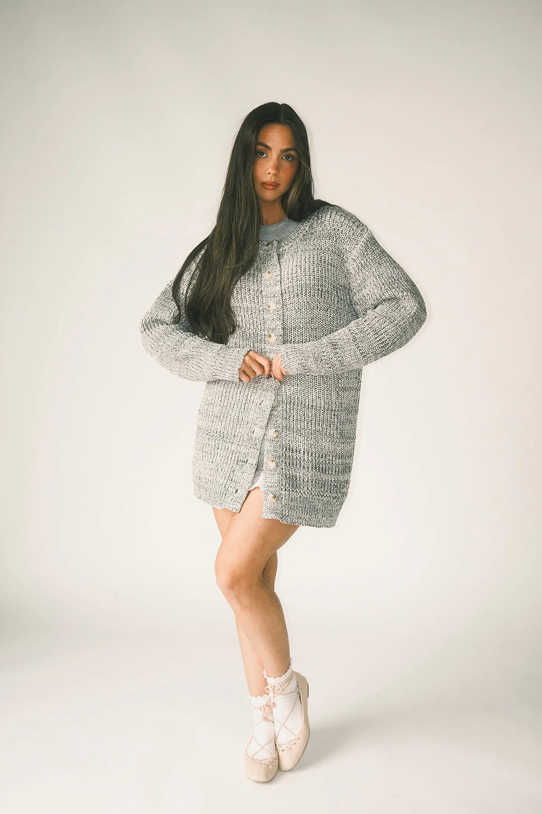 to the moon cardigan // grey *zoco exclusive* - Image 15