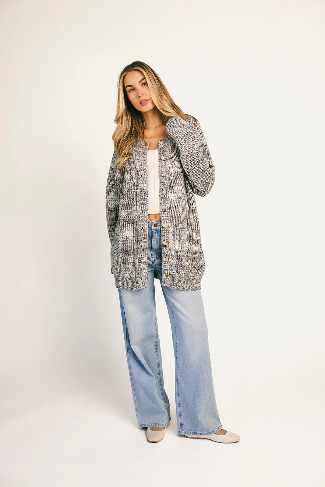 to the moon cardigan // grey *zoco exclusive* - Image 16