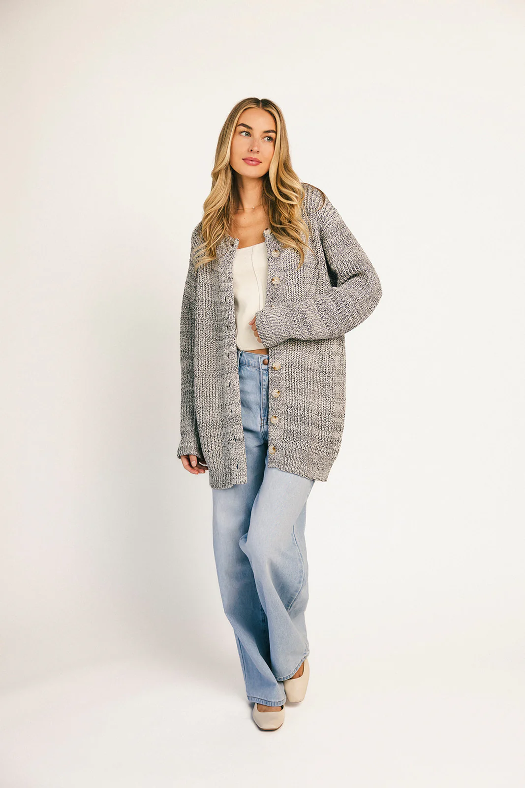 to the moon cardigan // grey *zoco exclusive* - Image 17