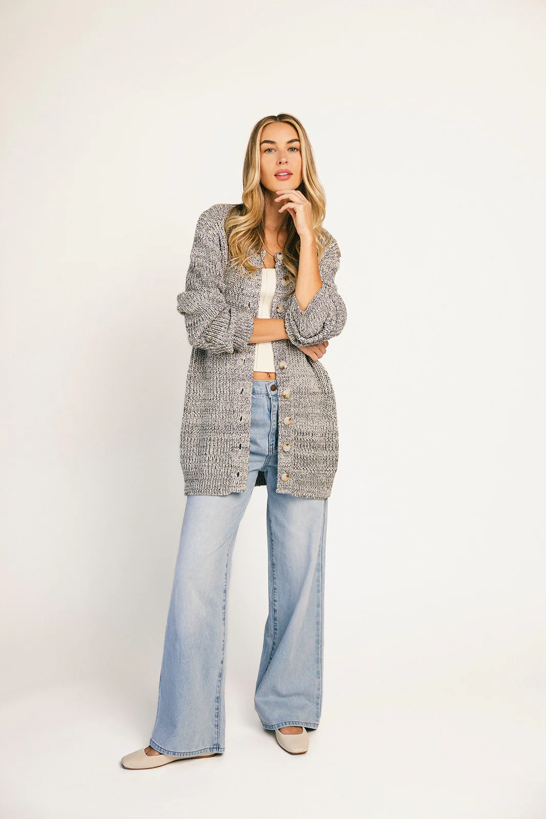 to the moon cardigan // grey *zoco exclusive* - Image 18