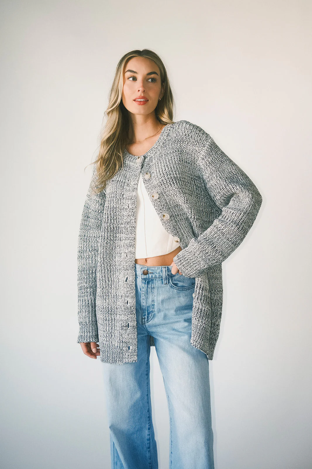 to the moon cardigan // grey *zoco exclusive* - Image 26