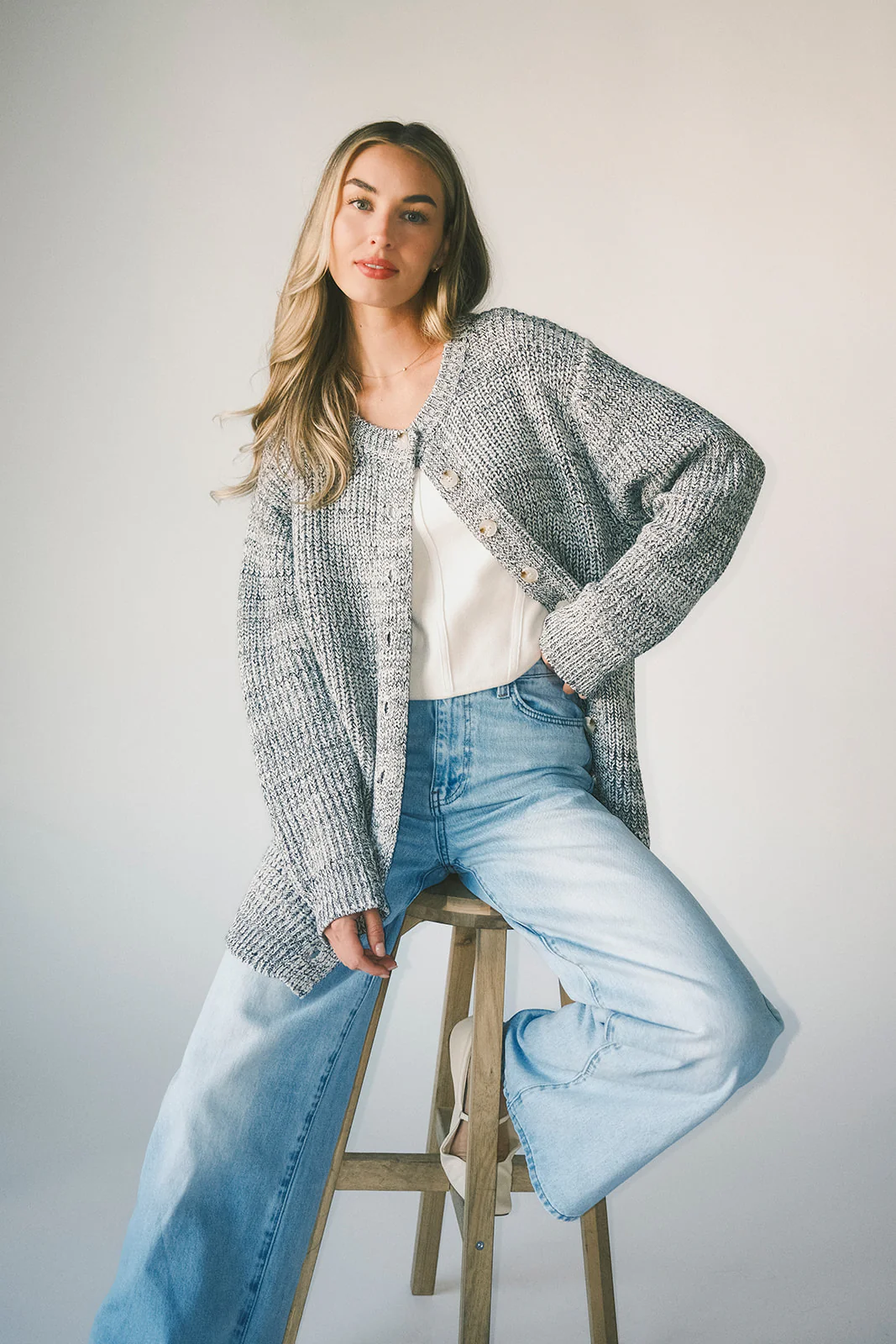 to the moon cardigan // grey *zoco exclusive* - Image 27
