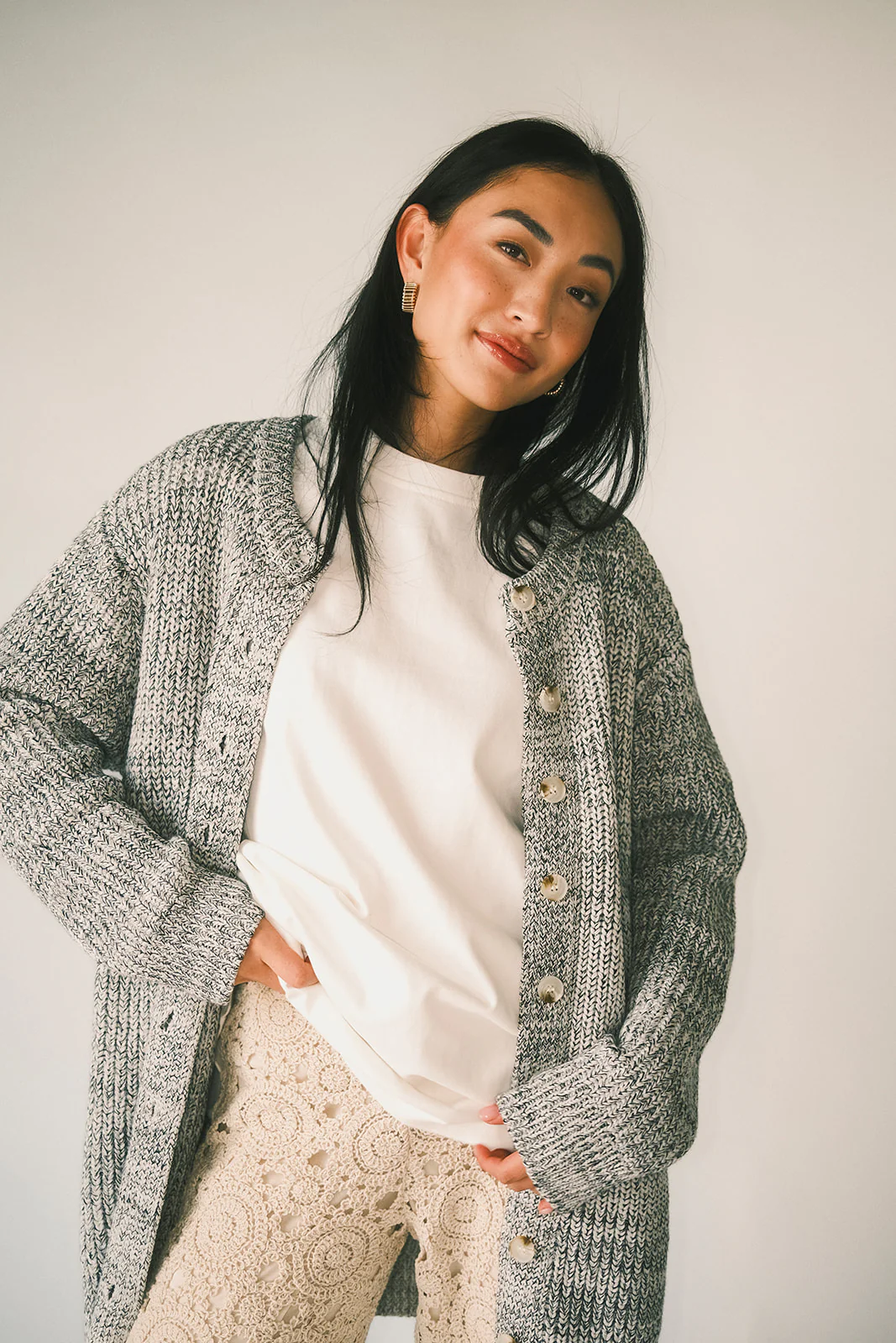 to the moon cardigan // grey *zoco exclusive* - Image 35