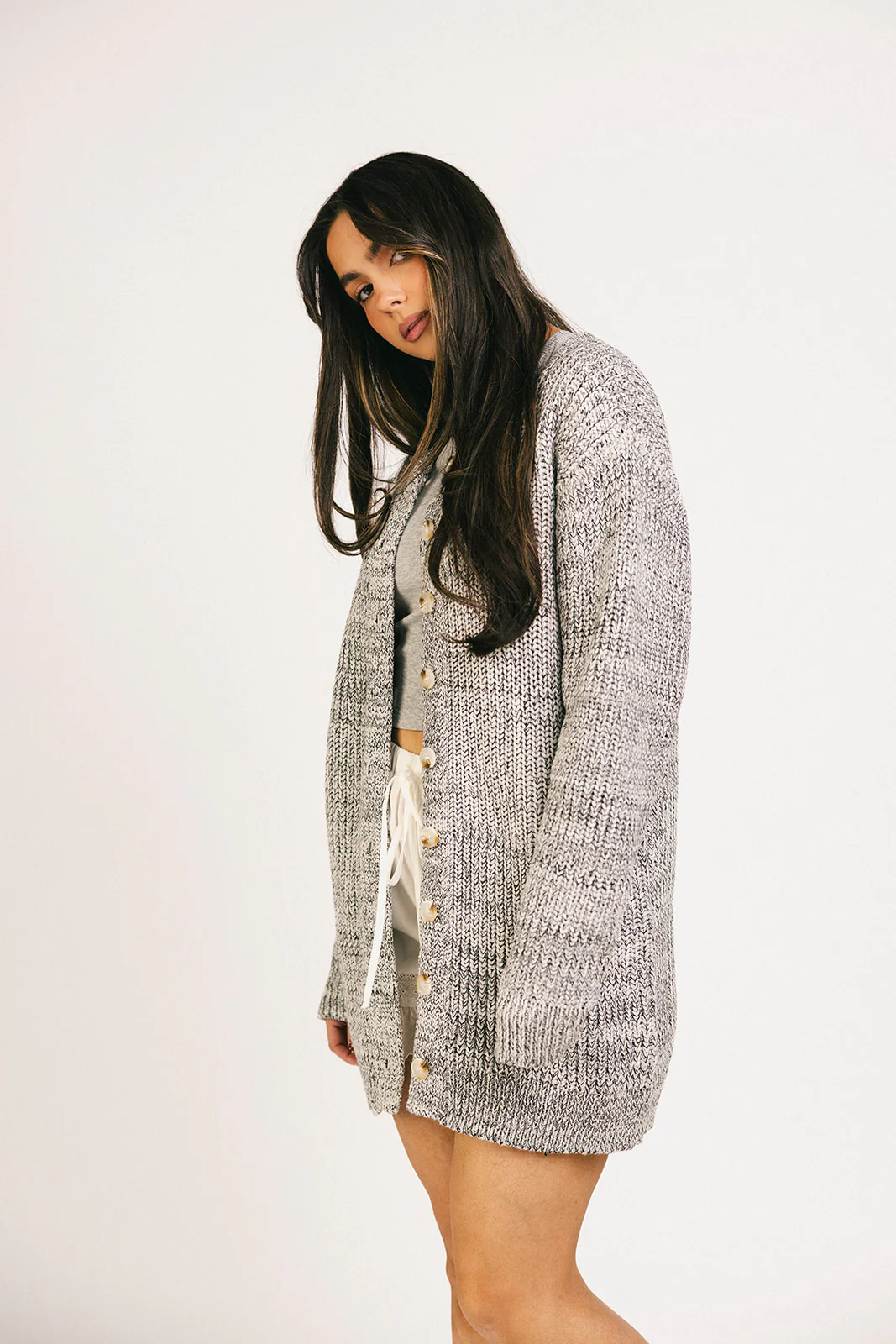 to the moon cardigan // grey *zoco exclusive* - Image 4