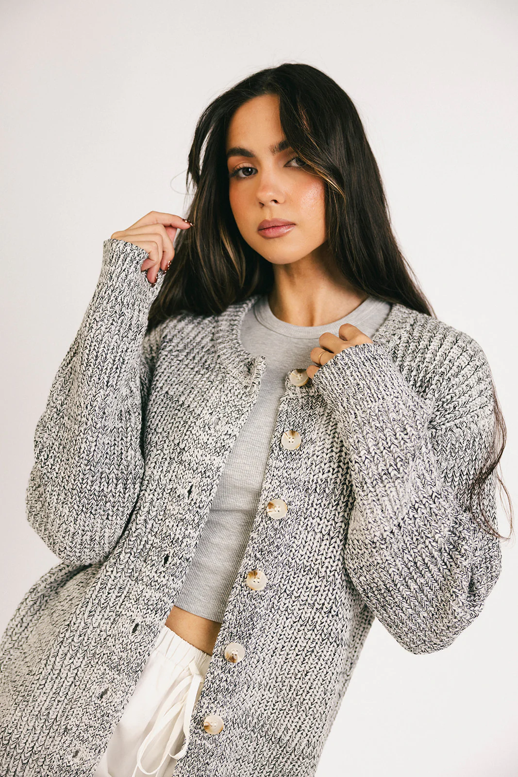 to the moon cardigan // grey *zoco exclusive* - Image 6