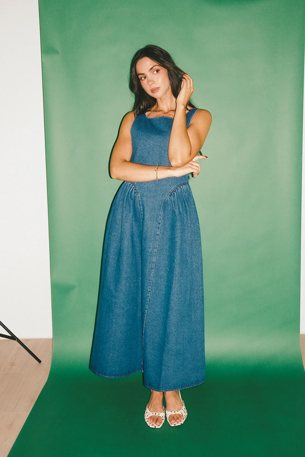 viv midi dress // blue denim *zoco exclusive* - Image 17